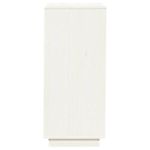 Weißer Schuhschrank Kiefer Massivholz 35x80cm