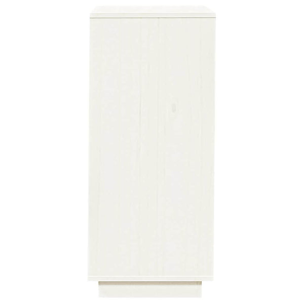 Weißer Schuhschrank Kiefer Massivholz 35x80cm