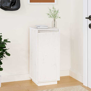 Weißer Schuhschrank Kiefer Massivholz 35x80cm