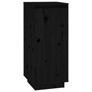 Schuhschrank Schwarz Kiefer Massivholz 35x80cm