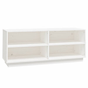 Weißes Schuhregal Kiefer Massivholz 110cm