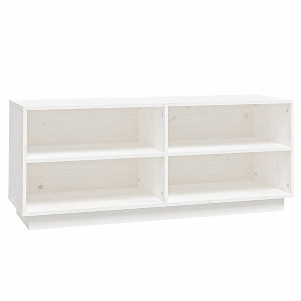 Weißes Schuhregal Kiefer Massivholz 110cm