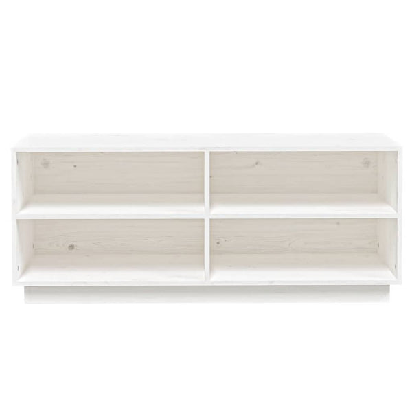 Weißes Schuhregal Kiefer Massivholz 110cm