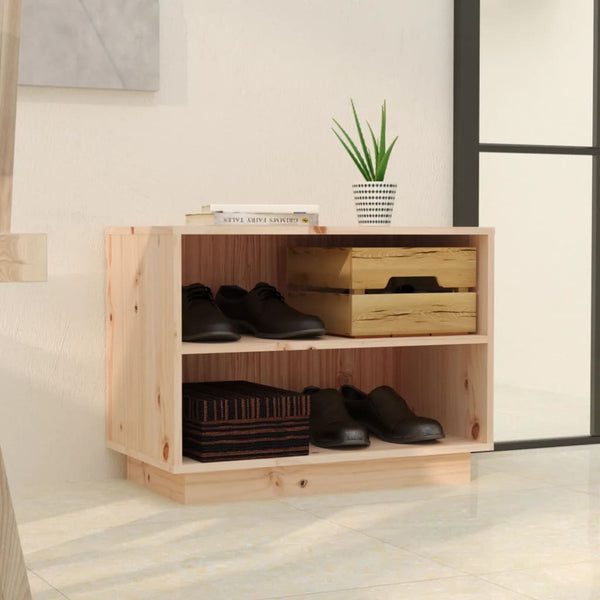 Massivholz Schuhregal Kiefer, 60cm