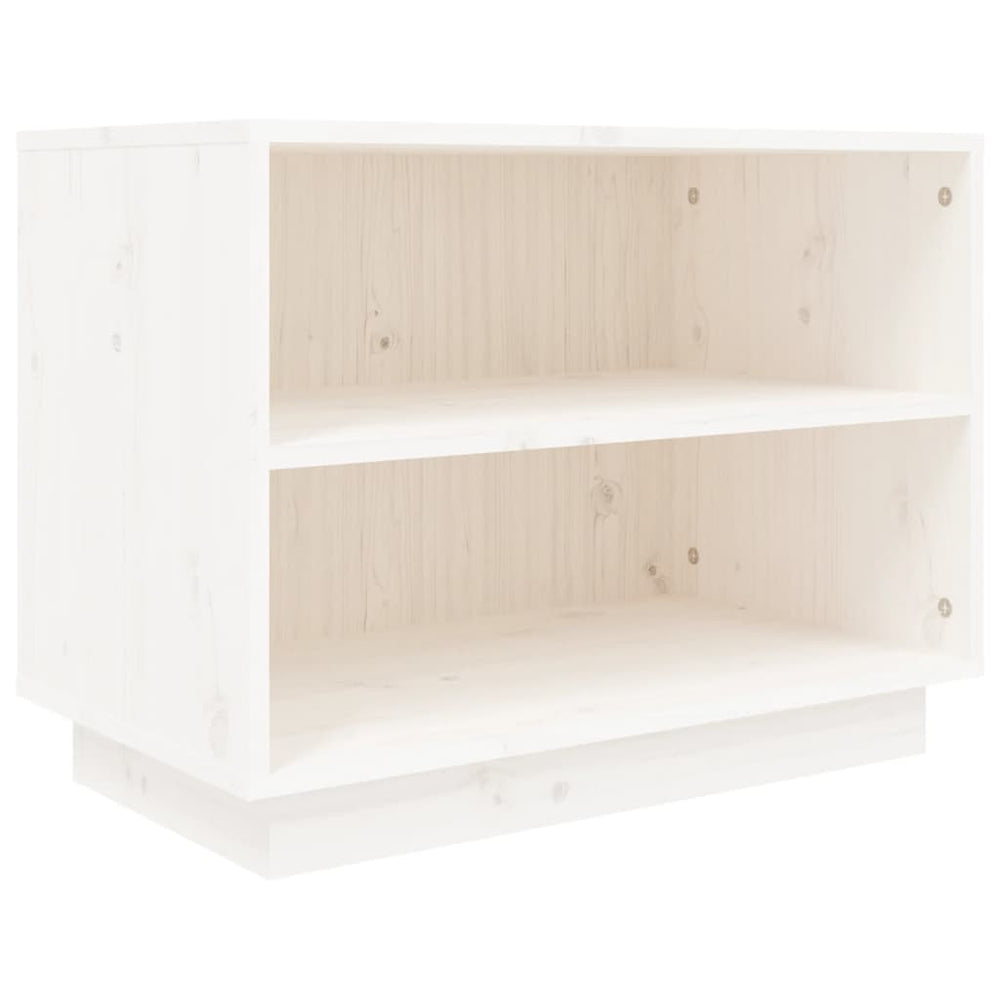 Weißer Schuhschrank Kiefer Massivholz 60 cm