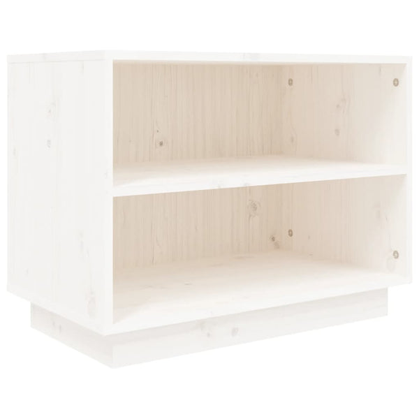 Weißer Schuhschrank Kiefer Massivholz 60 cm