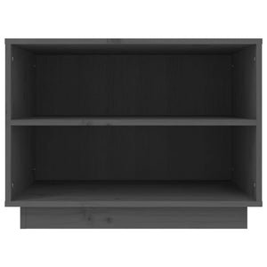 Grauer Schuhschrank Kiefer Massivholz 60cm
