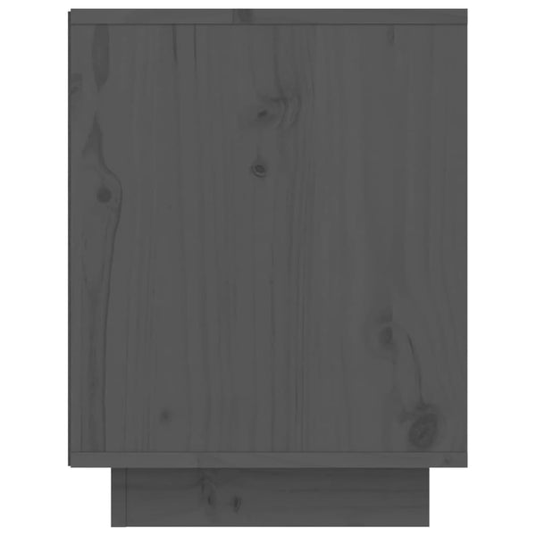 Grauer Schuhschrank Kiefer Massivholz 60cm