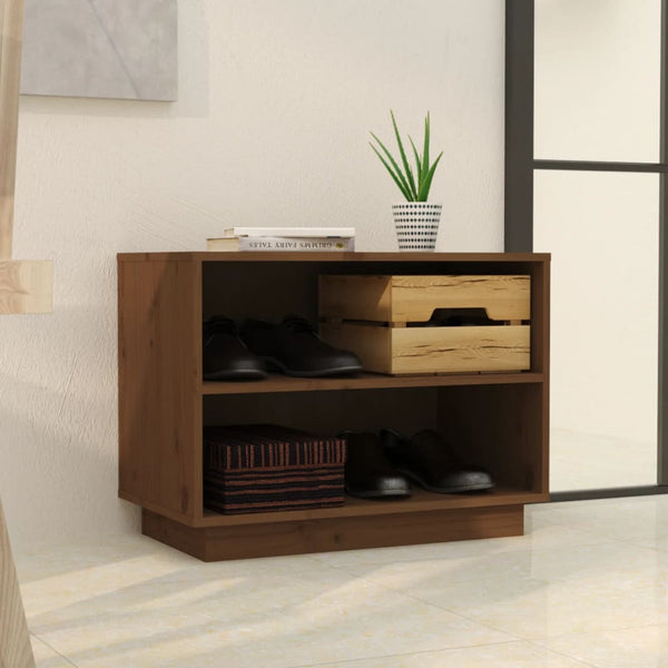 Honigbrauner Schuhschrank Kiefer Massivholz 60cm