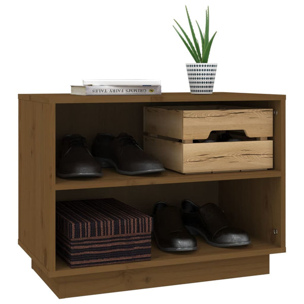 Honigbrauner Schuhschrank Kiefer Massivholz 60cm