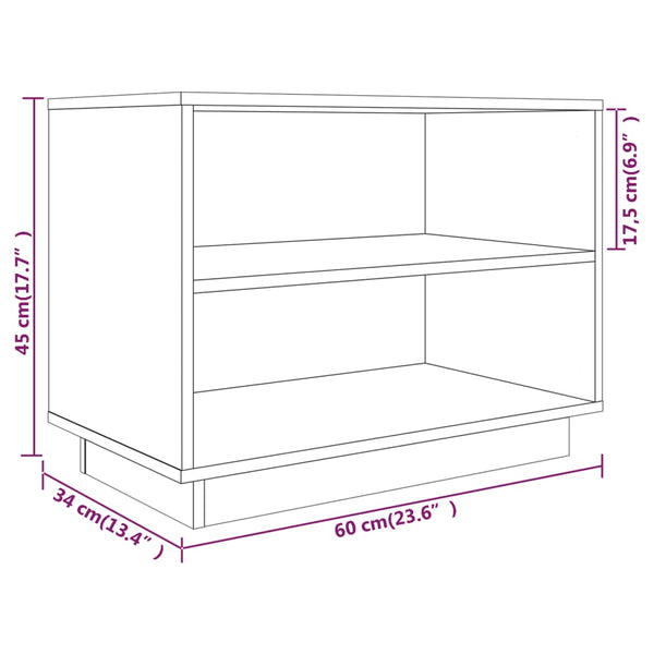 Honigbrauner Schuhschrank Kiefer Massivholz 60cm