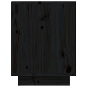 Schuhschrank Schwarz Kiefer Massivholz 60cm