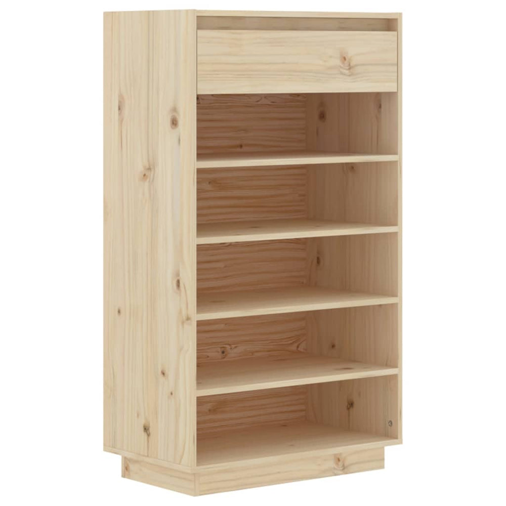Massivholz Schuhregal Kiefer, 60x34x105 cm
