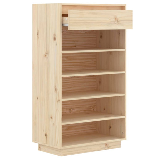 Massivholz Schuhregal Kiefer, 60x34x105 cm
