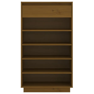 Massivholz Schuhregal Honigbraun