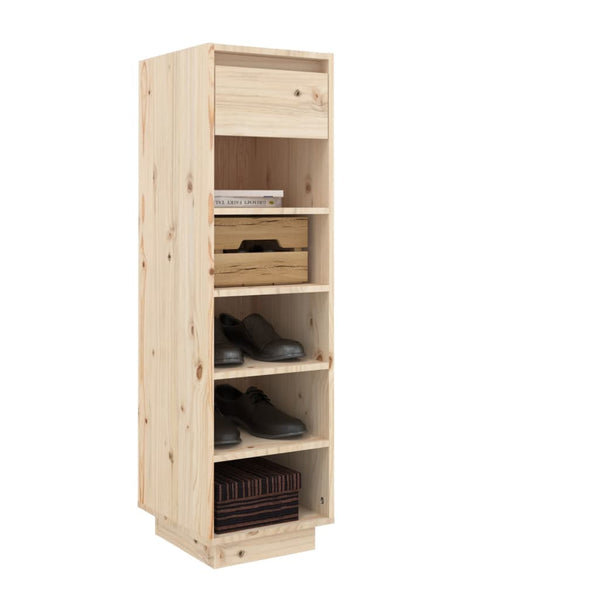 Massivholz Schuhregal Kiefer, 105 cm
