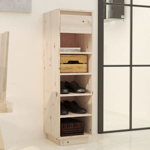 Massivholz Schuhregal Kiefer, 105 cm