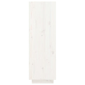 Weißes Schuhregal Kiefer Massivholz 30x105cm