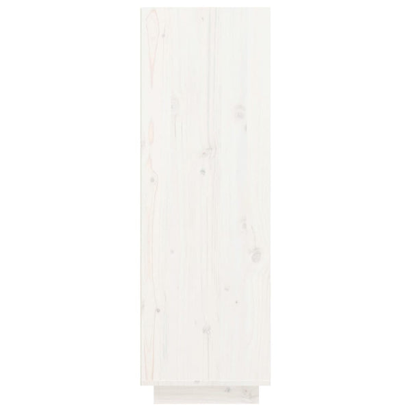 Weißes Schuhregal Kiefer Massivholz 30x105cm