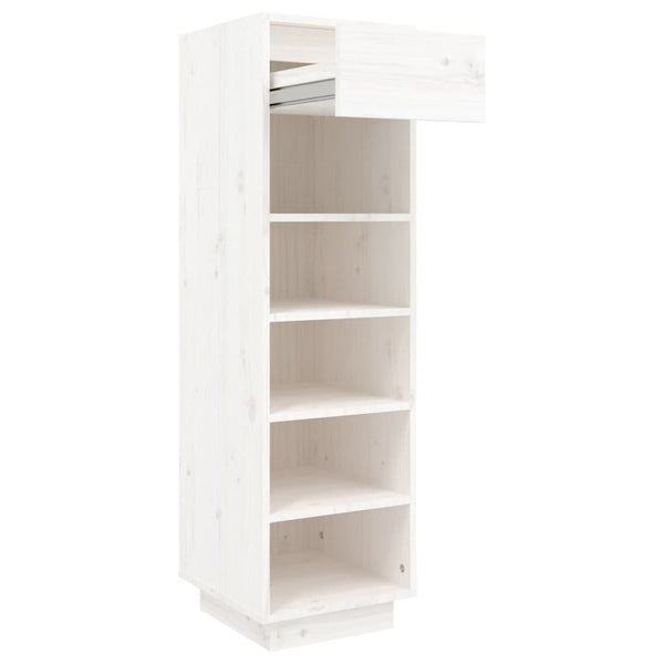 Weißes Schuhregal Kiefer Massivholz 30x105cm