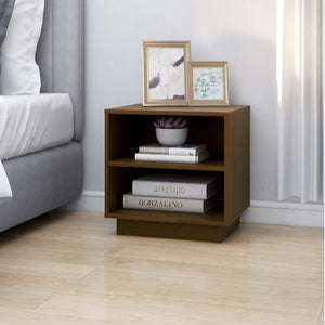 Nachttisch Honigbraun Kiefer Massivholz 40 cm