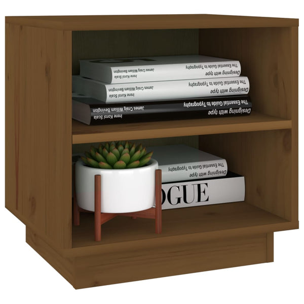 Nachttisch Honigbraun Kiefer Massivholz 40 cm