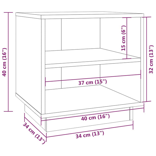 Nachttisch Honigbraun Kiefer Massivholz 40 cm