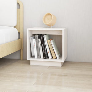 vidaXL Tables de chevet 2 pcs Blanc 40x30x40 cm Bois de pin massif