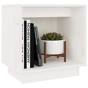 vidaXL Tables de chevet 2 pcs Blanc 40x30x40 cm Bois de pin massif