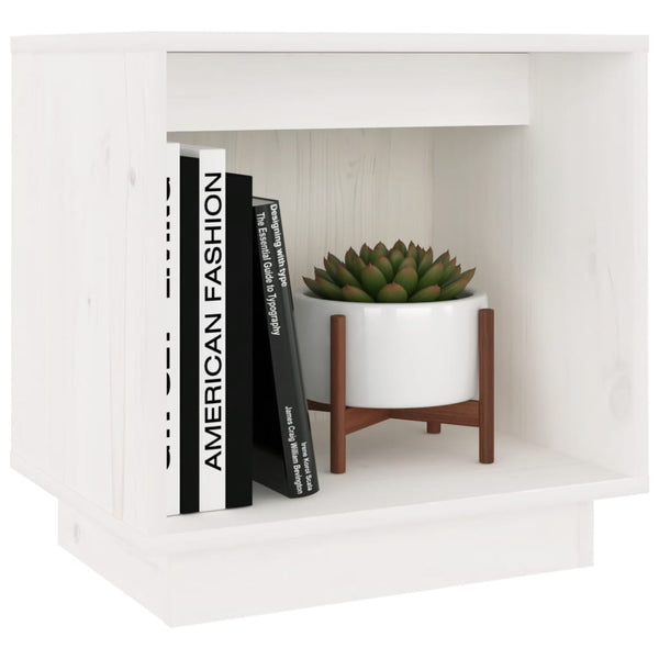 vidaXL Tables de chevet 2 pcs Blanc 40x30x40 cm Bois de pin massif