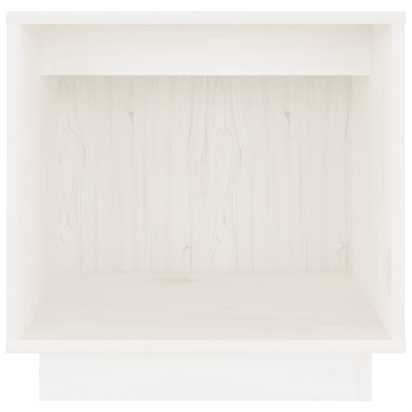 vidaXL Tables de chevet 2 pcs Blanc 40x30x40 cm Bois de pin massif