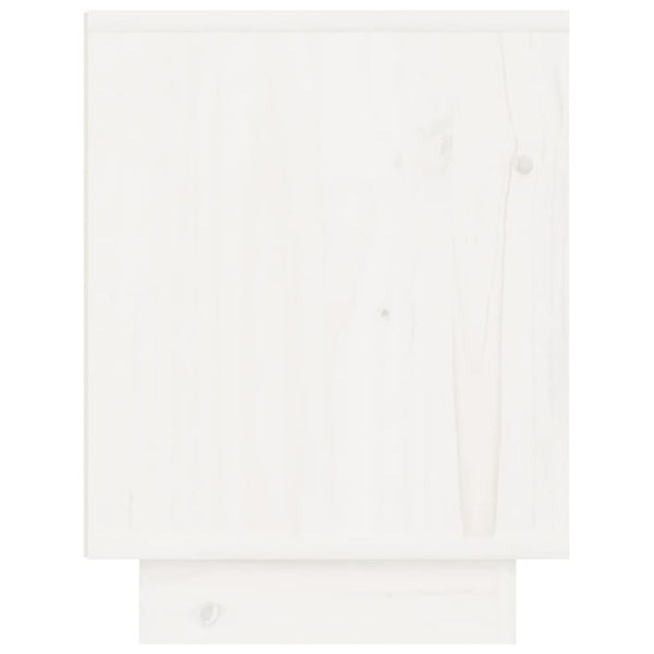 vidaXL Tables de chevet 2 pcs Blanc 40x30x40 cm Bois de pin massif