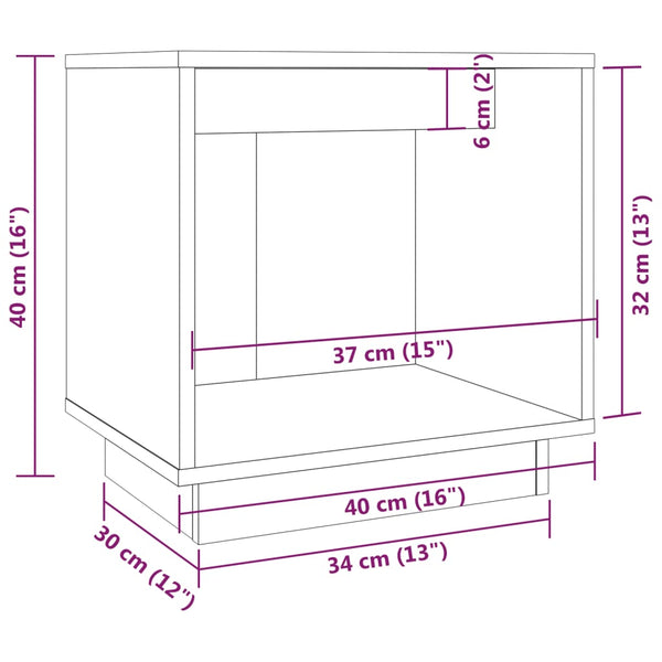 vidaXL Tables de chevet 2 pcs Blanc 40x30x40 cm Bois de pin massif