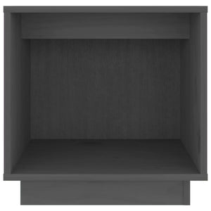 Nachttische 2er Set Grau Kiefer Massivholz