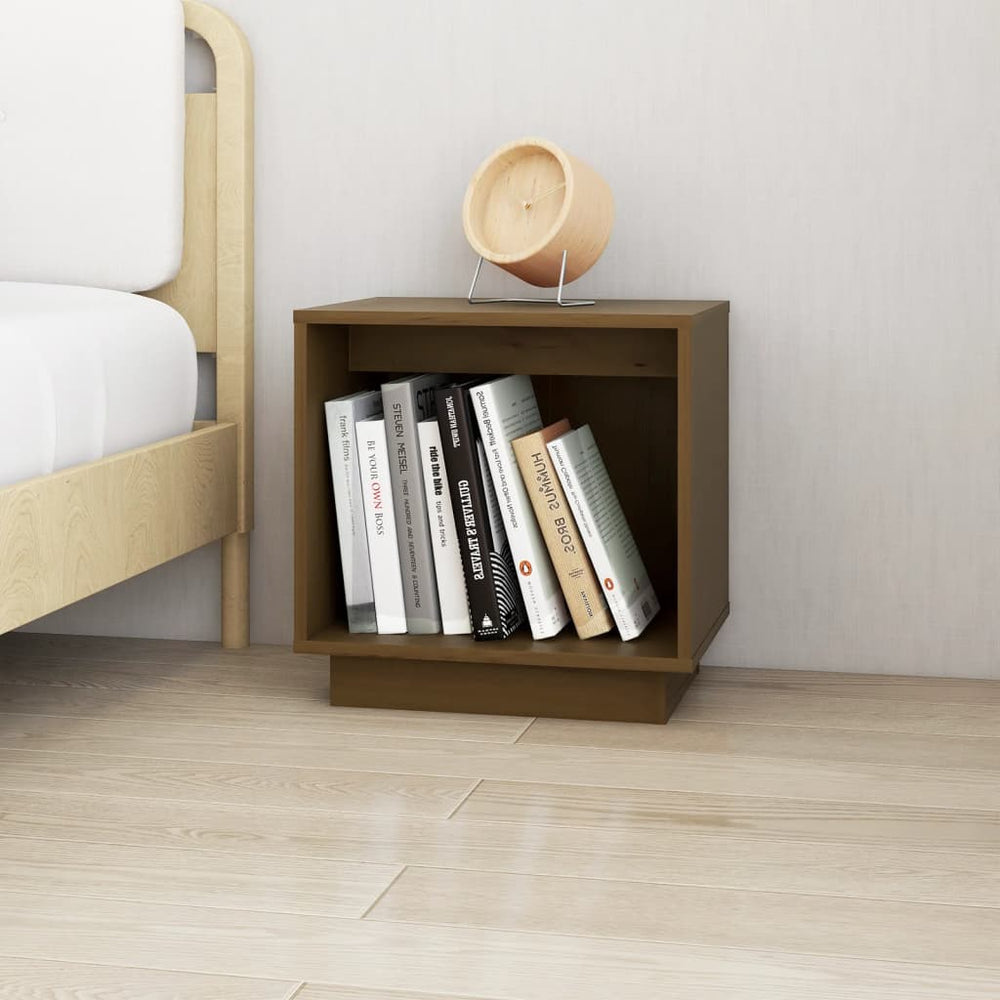 vidaXL Bedside Cabinet Honey Brown 40x30x40 cm Solid Pine Wood