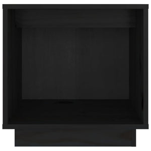 Schwarze Nachttische 2er Set Kiefer Massivholz