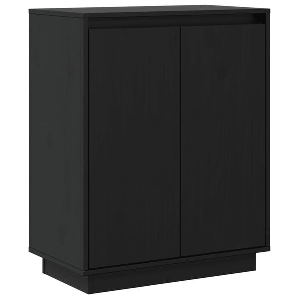 Schwarzes Kiefer Sideboard 60 cm