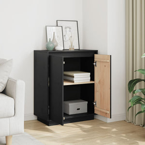 Schwarzes Kiefer Sideboard 60 cm