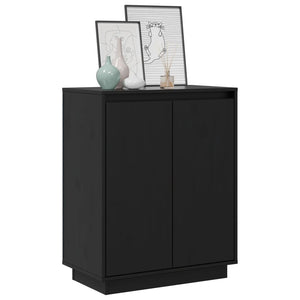 Schwarzes Kiefer Sideboard 60 cm