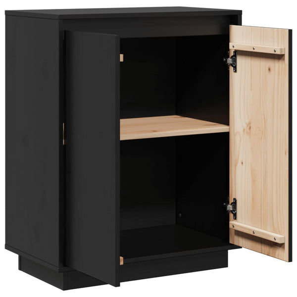 Schwarzes Kiefer Sideboard 60 cm