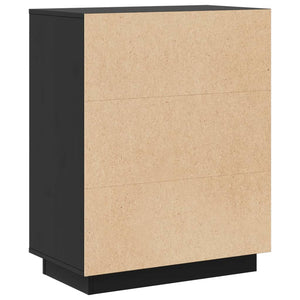 Schwarzes Kiefer Sideboard 60 cm
