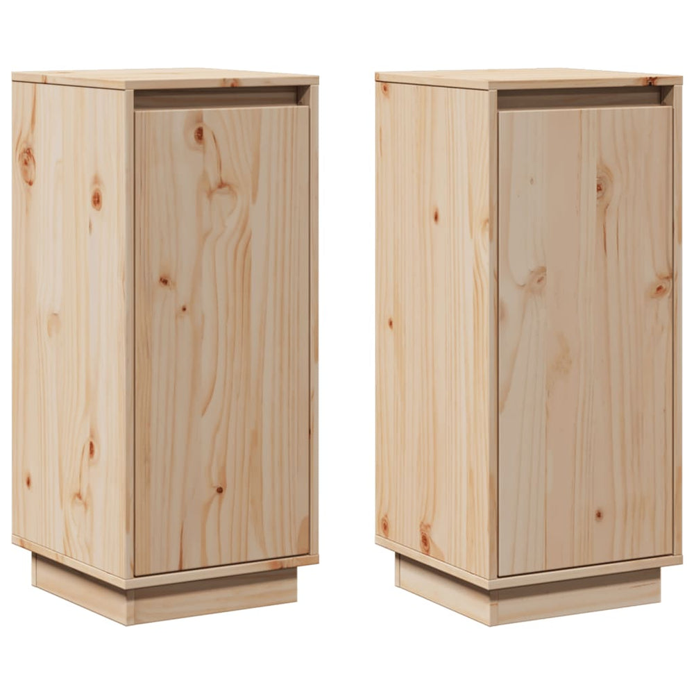 Sideboards Kiefer Massivholz 31,5x34x75cm, 2er Set