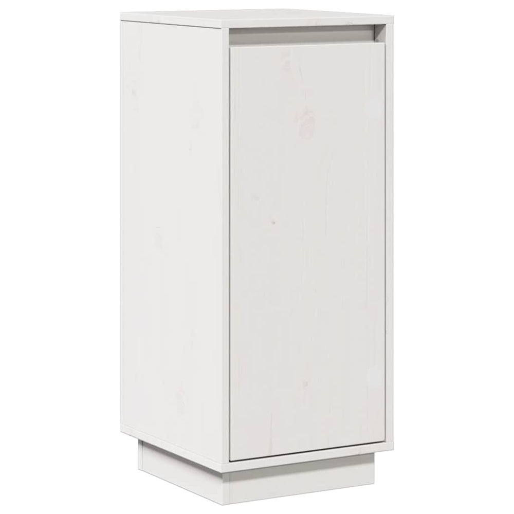 vidaXL Sideboard White 31.5x34x75 cm Solid Pine Wood