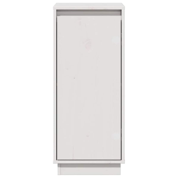 Weißes Kiefer Massivholz Sideboard 31,5x75 cm