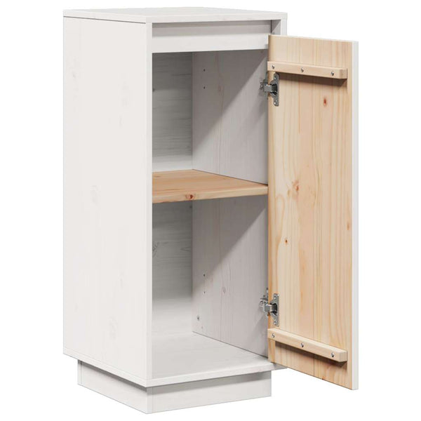 Weißes Kiefer Massivholz Sideboard 31,5x75 cm