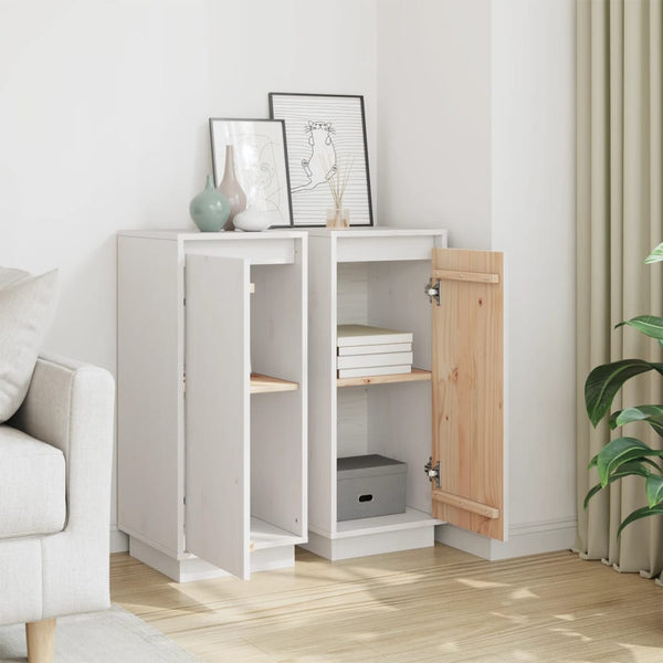 Weiße Kiefer Sideboards, 2er Set