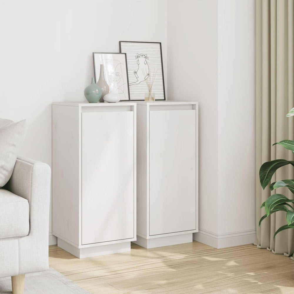 Weiße Kiefer Sideboards, 2er Set