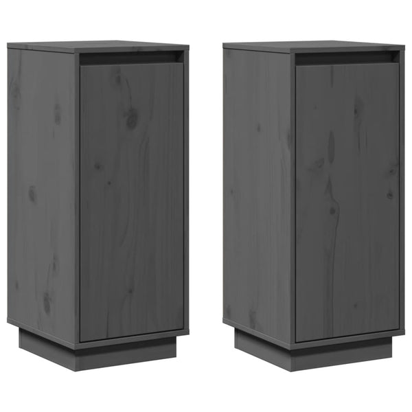 Graue Kiefer Sideboards, 2er-Set