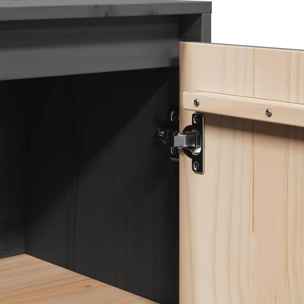 Graue Kiefer Sideboards, 2er-Set