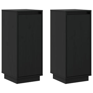 Schwarze Kiefer Sideboards, 2er-Set